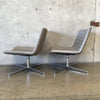 Pair Of Grin Low Lounge Swivel Chairs By National