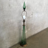 1960's Blenko Glass Green Table Lamp With Original Finial