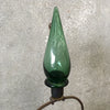 1960's Blenko Glass Green Table Lamp With Original Finial