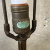 1960's Blenko Glass Green Table Lamp With Original Finial