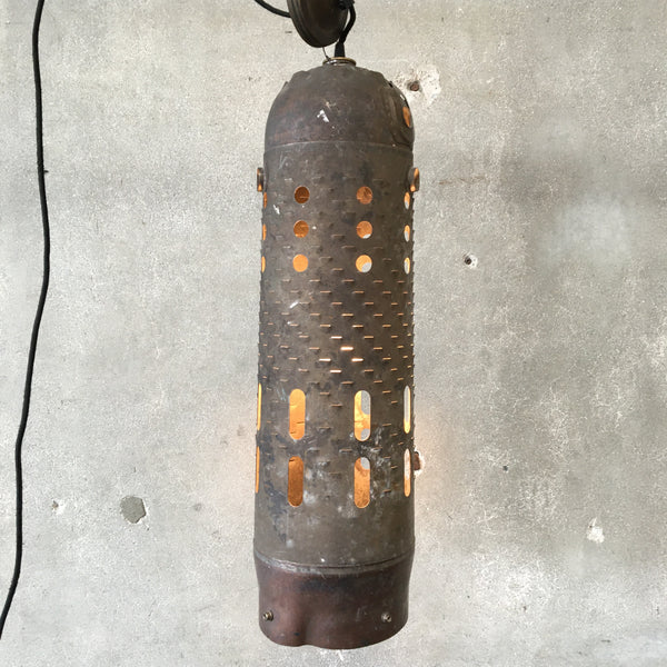 Repurposed Industrial Brutalist Light Fixture