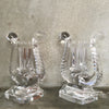 Pair of Crystal Harp Bookends