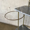19th Century Marble & Brass Shaving Stand With Mirror, Cup Holder, & Basin Holder