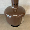 Vintage Mid Century Modern Brown Porcelain Enamel Fisnish Malm Fire Drum 2 - HOLD