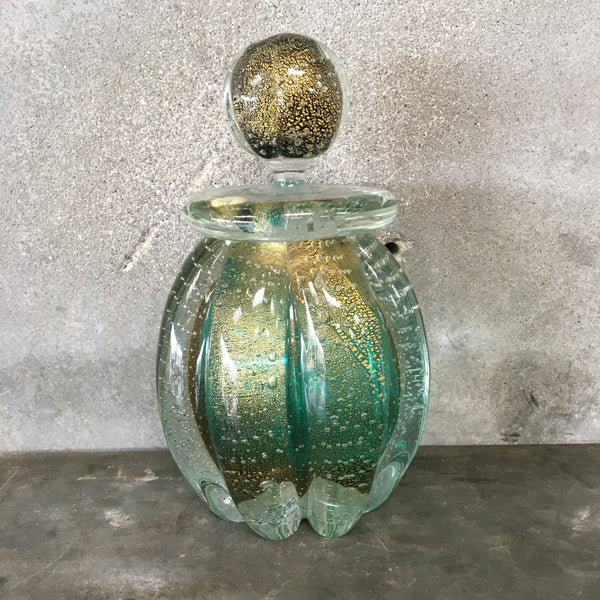 Murano Controlled Bubble Aventurine Perfume Bottle