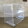Vintage 1970's Lucite 3-Tier Rolling Waterfall Bar Cart by AKKO