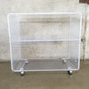 Vintage 1970's Lucite 3-Tier Rolling Waterfall Bar Cart by AKKO