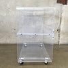 Vintage 1970's Lucite 3-Tier Rolling Waterfall Bar Cart by AKKO