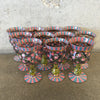 Set of Ten Mackenzie Childs Circus Rose Arbor Goblets