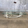 Vintage Brutalist Coffee Table Glass 3/4" Thick