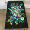 Antique Circa 1920 Wrought Iron Coffee Table With Signed Hand Painted Tile Top