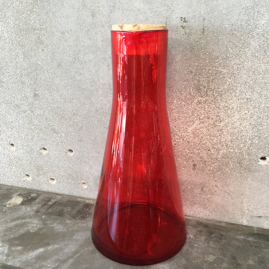 Scandinavian 1960s Red Art Glass Pitcher
