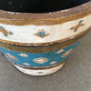 Large Vintage Florentine Waste Bucket with Metal Straps and Tin Liner