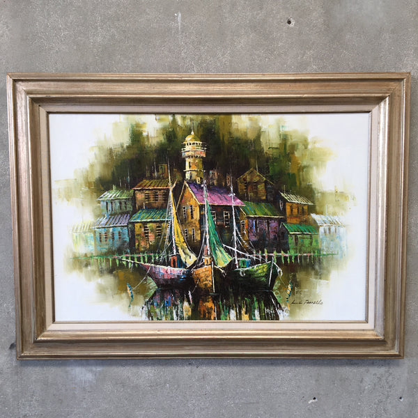 Original Mid Century Modern Painting By Luigi Fratelle