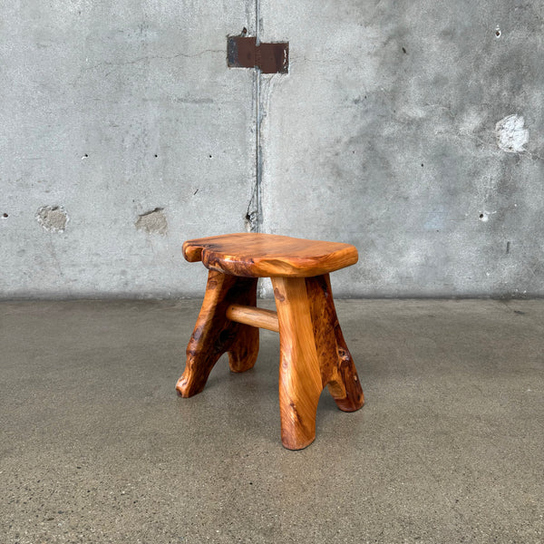 Handmade Rustic Solid Wood Stool