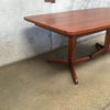 Mid Century Dining Table W/Two Leaves by Brown Saltman