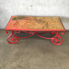 Whimsical Coffee Table Hand Painted & Signed w/ Centauer & Maiden