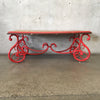 Whimsical Coffee Table Hand Painted & Signed w/ Centauer & Maiden