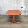 Mid Century Danish Teak Dining Table With Two Leaves