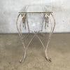 Iron Vintage Console w/Glass Top