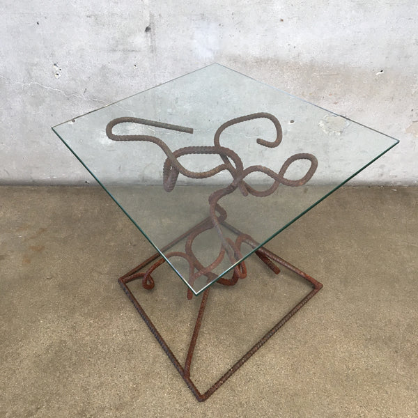 Rebar Table In The Style Of Muriel Coleman