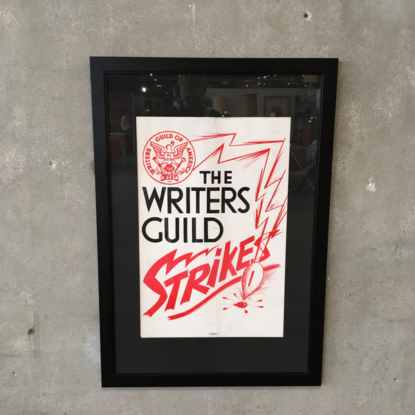 The Writers Guild Strikes Vintage Poster