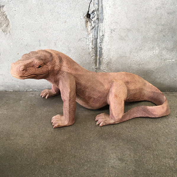 Carved Wood Komodo Dragon