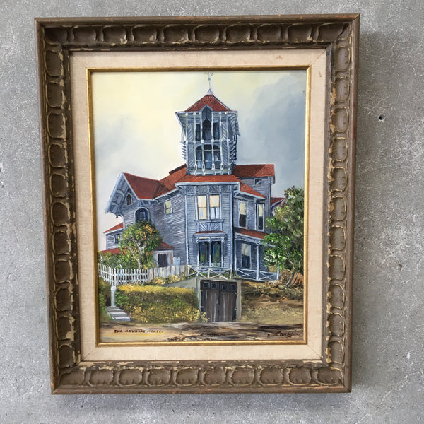 1950's Oil on Board "The Douglas House" by Ruby W. Gray
