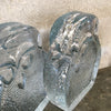 Pair of Vintage Blenko Clear Glass Owl Bookends Product Image