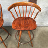 Pair Of Vintage Nakashima Inspired Bar Stools