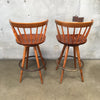 Pair Of Vintage Nakashima Inspired Bar Stools