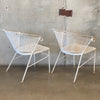Pair of Woodard Style Metal Garden Chairs