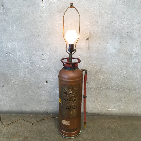 Vintage Fire Extinguisher Lamp " Quick Aid"