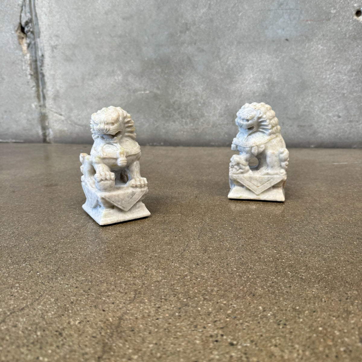 Stone Foo Dog Bookends