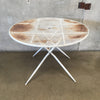Vintage Folding Patio Round Table by Salterini #2 Product Image