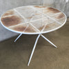Vintage Folding Patio Round Table by Salterini #2 Product Image