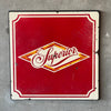 Vintage Mexican Beer Table Top / Enameled Sign - Superior Poncilia