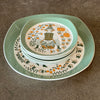 Set of 6 Mid Century Modern Luncheon Plates & 1 Platter - Made in Norway