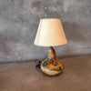 Monterey Style Hand Painted Couple Scene Lamp Circa 1930s
