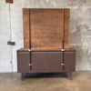 Mid Century Modern Brazilia Walnut Credenza with Mirror