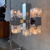 Mid Century Modern Nine Light Ice Cube Chandelier By Gaetano Sciolari