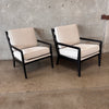 Pair of Ebony Lacquered Lounge Chairs By Harry Burger of Los Angeles CA