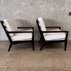 Pair of Ebony Lacquered Lounge Chairs By Harry Burger of Los Angeles CA