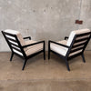 Pair of Ebony Lacquered Lounge Chairs By Harry Burger of Los Angeles CA