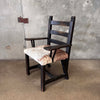 Imperial Monterey Era 1930 Arm Chair - Dark Finish Mahogany & Iron Hardware