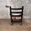 Imperial Monterey Era 1930 Arm Chair - Dark Finish Mahogany & Iron Hardware