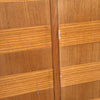 European Mid Century Sideboard with Striped Wood Veneer With Key
