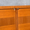 European Mid Century Sideboard with Striped Wood Veneer With Key