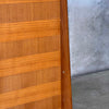 European Mid Century Sideboard with Striped Wood Veneer With Key