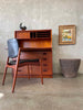 Mid Century Modern Borge Moyensen Teak Secretary Desk With Key